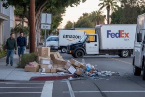 Amazon, FedEx, and UPS Delivery Truck Accidents in Anaheim Neighborhoods: Who Pays?