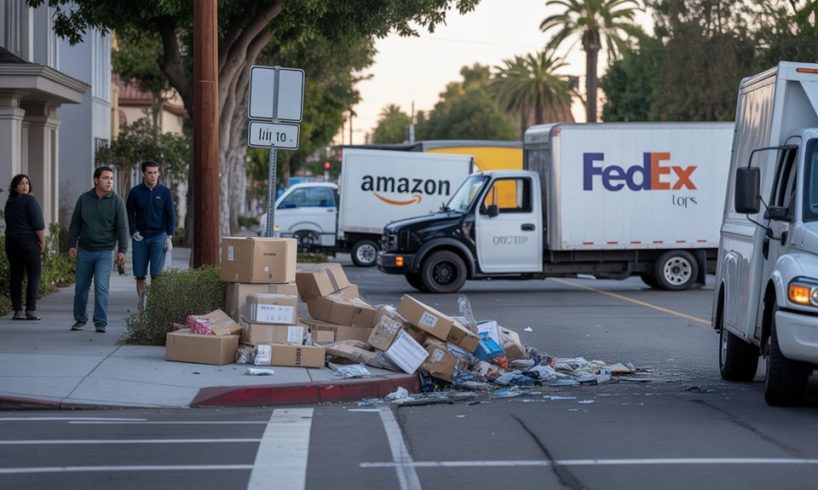 Amazon, FedEx, and UPS Delivery Truck Accidents in Anaheim Neighborhoods: Who Pays?